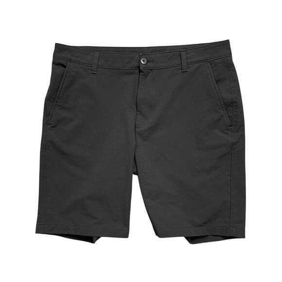 Under Armour Shorts Mens 36 Black Matchplay Tech Flat Front 10 Inch Performance - Picture 1 of 10
